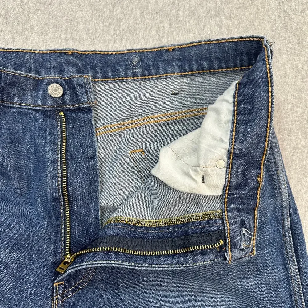Levi's Jeans Mens W38 L32 Blue Medium Wash High Rise Straight Leg Relaxed Fit